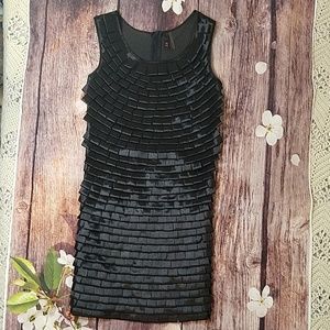 NWOT XT Sleeveless Ruffled Little Black Dress